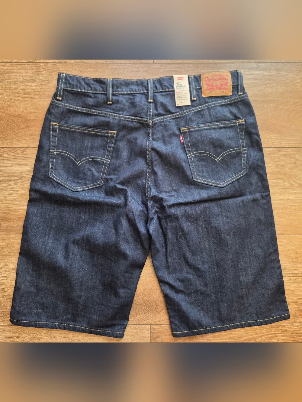 Levi's Indigo Blue Denim Shorts - Picture 2 of 5